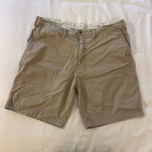 Ralph Lauren Men's Flat Front Khaki Cotton Shorts